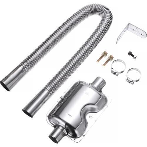 1 Set 60cm Stainless Steel Car Exhaust Pipe Gas Vent Hose Exhaust Muffler Pipe For Webasto Eberspacher Heater Accessories