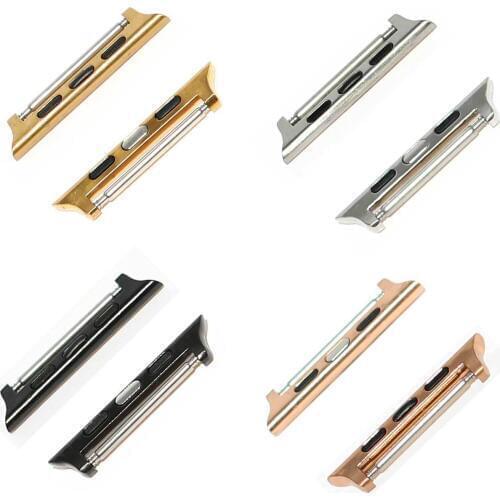 1 Pair Upgrade Quick Release Stainless Steel Watch Band Adapter Connector For Apple Watch iWatch 42mm 38mm Strap Connector