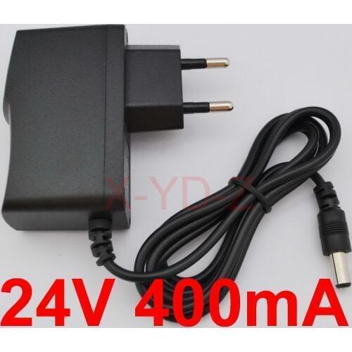 1PCS High quality DC 24V 400mA IC program AC 100V-240V Converter Switching power adapter Supply EU Plug DC 5.5mm x 2.1-2.5mm