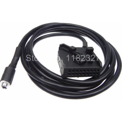 10pcs High Quality Female Jack AUX adapter input cable Phone Pod MP3 For Mercedes Comand 2.0 cable length 145cm hot sale