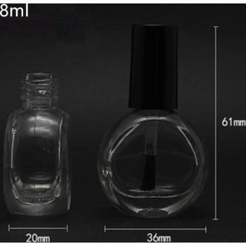 2ml 5ml 8ml empty nail polish bottle for Cosmetics Packaging Nail Bottles with brush cap F014