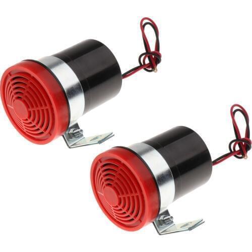 2x 105db 12V-24V Auto Car Truck Reversing Horn Loud Speaker Alarm Red