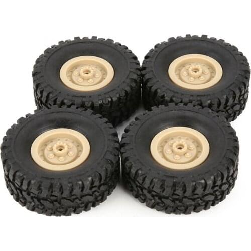 4Pcs Rubber Wheel Rim Tire Tyre for RC 1/16 Climbing Crawler Car WPL B-1/B-24/C-14/C-24/B-16 Truck Model Spare Parts Accessories