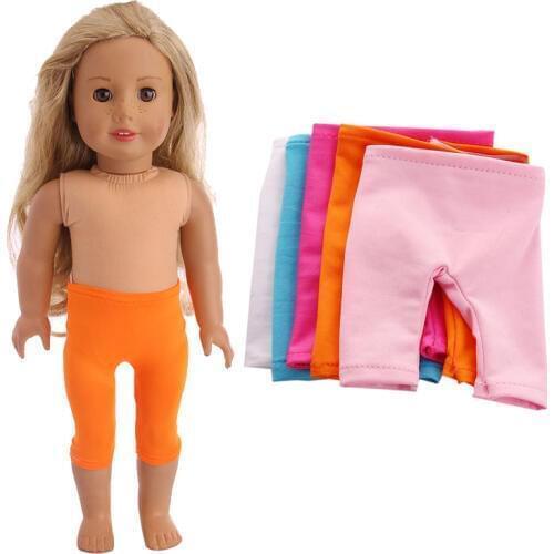 5 colors Cropped Pants leggings Accessories Fit 43cm zaps Doll & 18inch Doll Clothes Children Gift