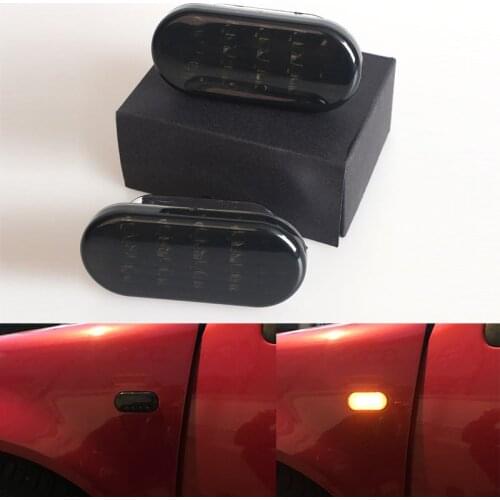 1 pair Car Side Marker Light LED Turn Signal Lamp For Jetta Golf 4 GOLF4 Mk4 Passat B5 B5.5 1999-2004 with Black Lens Blinker