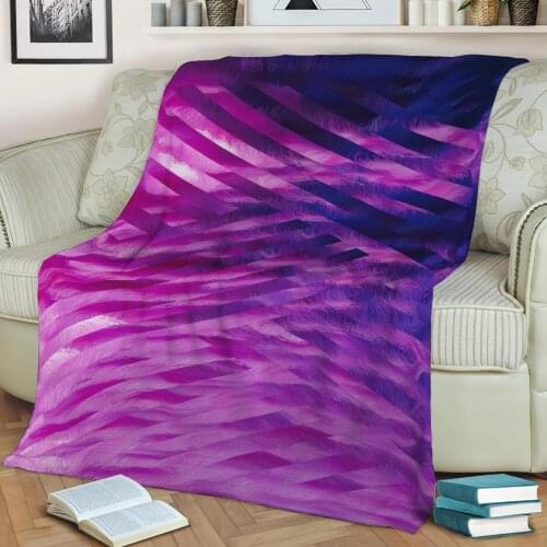 Abstract Geometric Pattern 3D Printed Velvet Plush Throw Fleece Blanket Bedspread Sherpa Blanket Home Decora