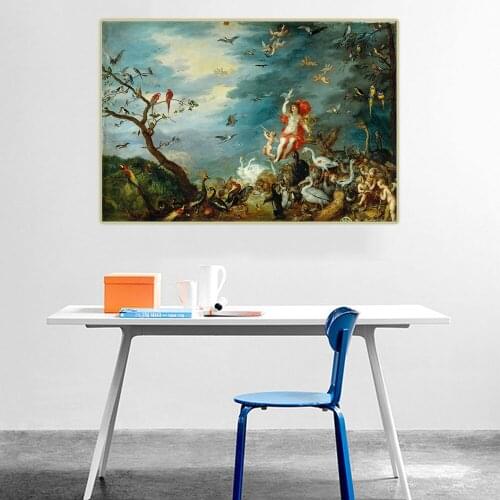 Citon Bruegel Pieter《Allegory of the air》Canvas Art Oil Painting Famous Artwork Poster Picture Wall Decor Home Decoration
