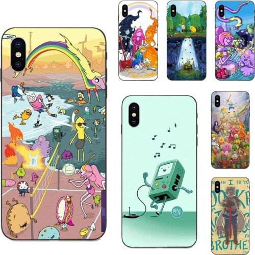 For Apple iPhone 4 4S 5 5S SE 6 6S 7 8 Plus X XS Max XR TPU Pattern Phone Adventure Time Jake Joke