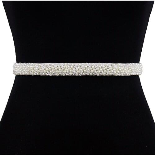 Handmade Elegant Pearls Wedding Belts Sash Pearl Beaded Evening Party Prom Dress Accessories Bride Waistband Bridal Sash Belt