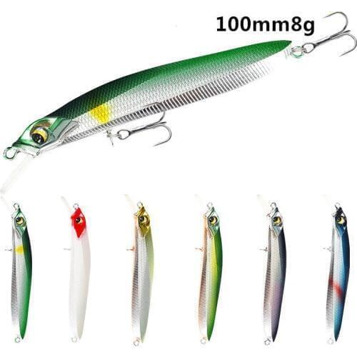 Wobbler Fishing Tackle Lure 10cm 8g Minnow Hard Bait 3D Eyes Crankbait Artificial Bait for Fishing Bass Pike