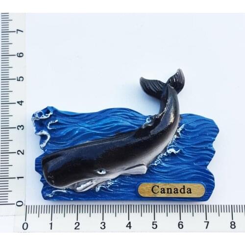 Canada creative tourism commemorative gift three-dimensional sperm whale magnetic stickers refrigerator stickers