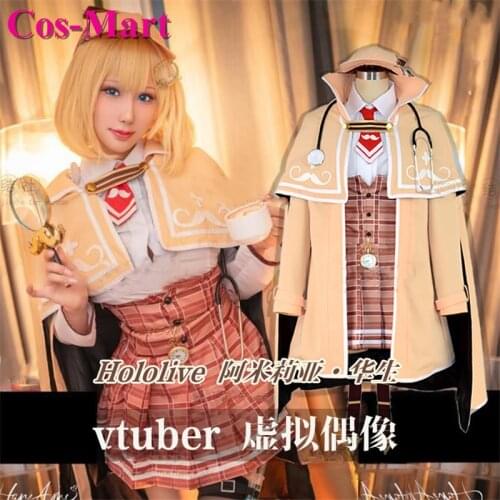 Anime VTuber Hololive Watson Amelia Cosplay Costume Fashion Cute School Uniform Activity Party Role Play Clothing Custom-Make