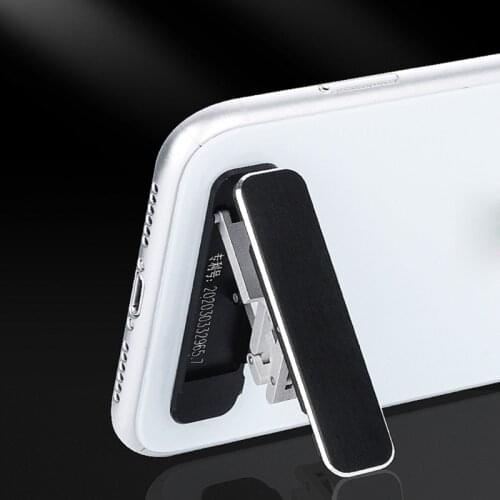 Mini Metal Folding Phone Holder Aluminum Alloy Phone Holder Invisible Foldable Mobile Phone Stand Holder Widely Universal Holder