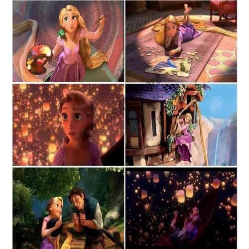 Disney Rapunzel Princess Diamond Painting Cross Stitch Kits Embroidery Full Square/Round Diamond Mosaic Home Decoration Gift