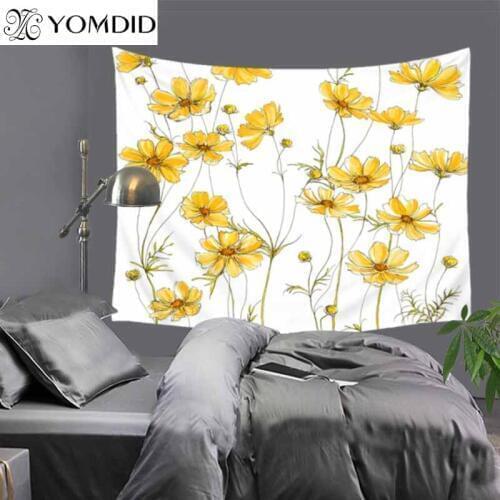 Wall Tapestry Printed Flower Carpet Tapestry Home Decoration Wall Hanging 2 Sizes Yoga Mat Blanket Cactus Tapestry tapiz pared