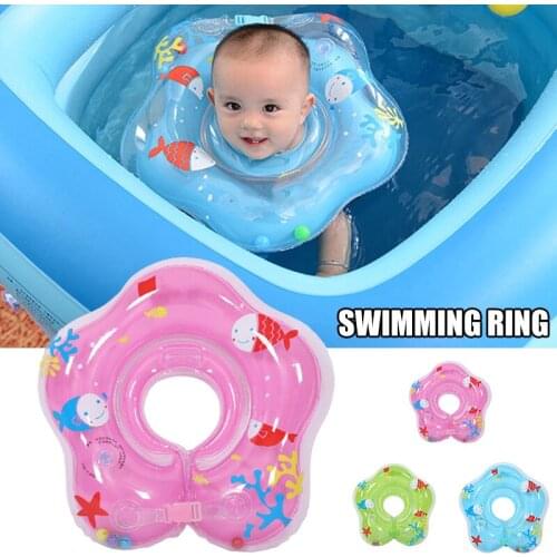 Newly Baby Swimming Ring Safety Adjustable Double Airbags Anti-Backward Neck Ring Portable Swimming Tool