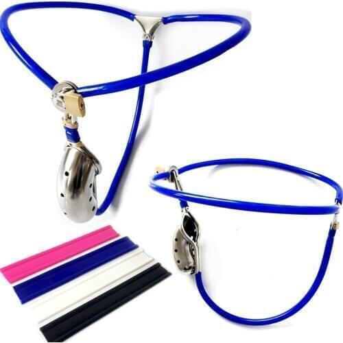 New Design Chastity Belts Invisible Underpants Stainless Steel Hollow Tube Penis Cage Male Chastity Device Sex Toy for Men G7-85