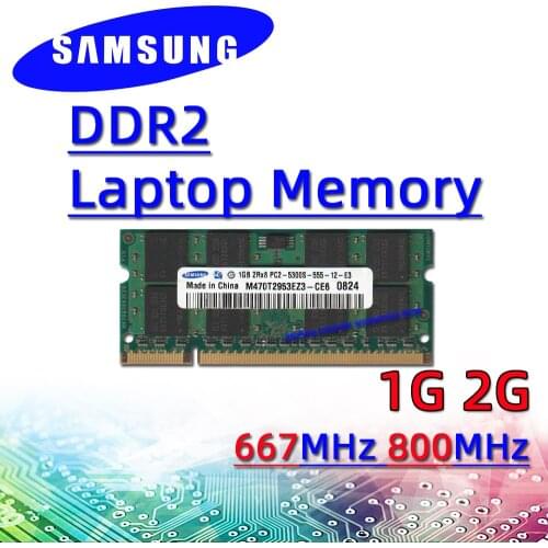 Samsung ddr2 1GB 2GB 667MHz 800MHz RAM Sodimm Laptop Memory pc2- 5300S 6400S 4GB