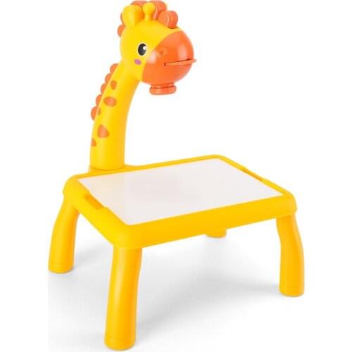 Deer projection painting machine desk intelligent graffiti writing board luminous music childrens toy writing drawing board