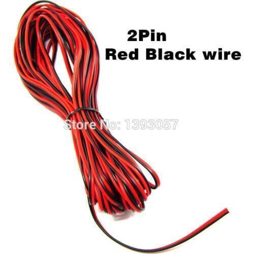 10m/lot 22awg Wire 2pin Tinned Copper Insulated PVC Wired Wire 22 awg Electric Cable For LED Strip Lighting Wire Free Shipping