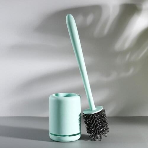 Silicone TPR Toilet Brush And Holder Quick Drain Cleaning Brush Tools For Toilet Household WC Bathroom Accessories Sets