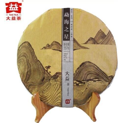 TAETEA Menghai Star * 2014 Year Yunnan Menghai Dayi Ripe Pu-erh Tea 357g Shu Cake 1401 Batch