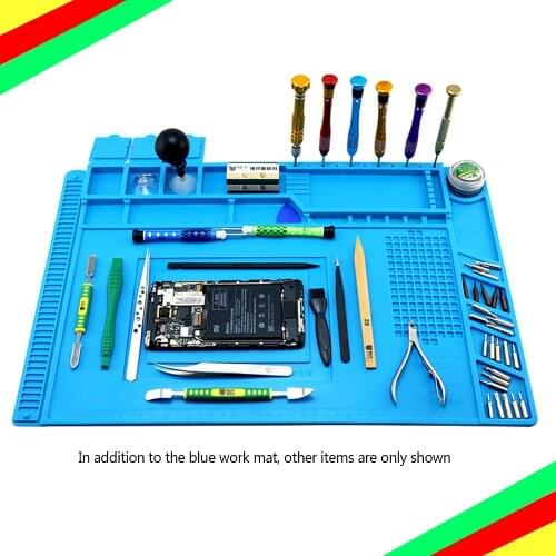 Insulation Pad Heat-Resistant Soldering Station Silicon Soldering Mat Work Pad Desk Platform for BGA Soldering Repair Station
