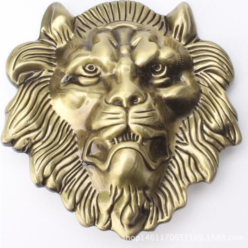 Lion head design belt buckle thickened