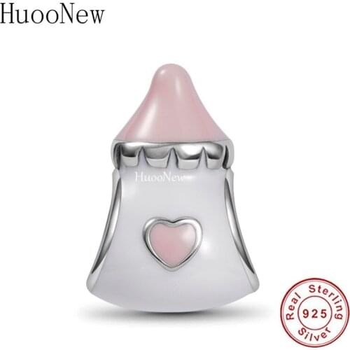 Fit Original Pandora Charm Bracelet 925 Sterling Silver Baby Pacifier Bottle Bead For Making Women Mothers Day Berloque 2021