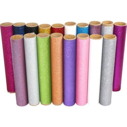 1 Roll (10"x39")25cmx100cm Glitter heat transfer vinyl heat press cutting plotter HTV Iron On Film DIY