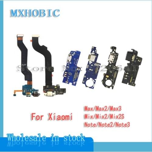 5pcs USB Port Dock Connector Charging Flex Cable For Xiaomi Mi Note 2 Max Mix 2 2s 3 Charger PCB Board Flex Replacement