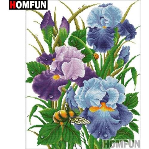 HOMFUN 5D Diy Diamond Painting Cross Stitch "Flower landscape" Home Decor Full Rhinestones Inlay Diamond Embroidery A26069