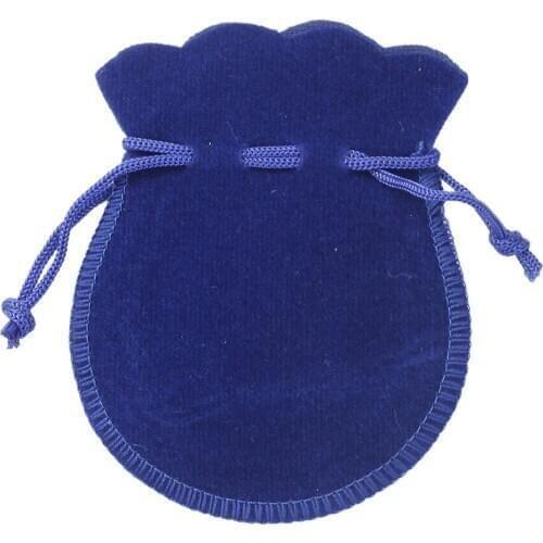 Velveteen Velvet Bags Deep Blue 9cm X7.5cm(3 4/8" X3"), 2 PCs New Style Storage Bag For Small Things