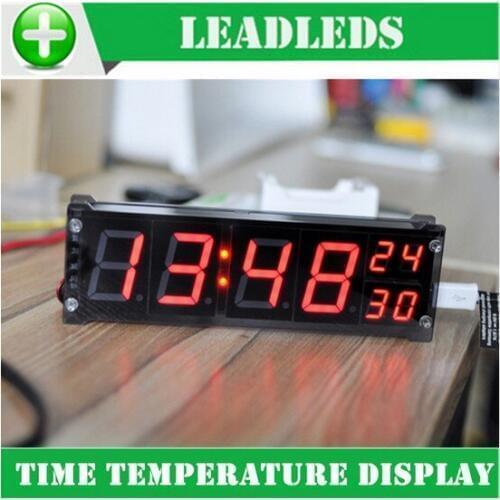1.2 inch Desktop Large Digital LED Display Clock Precision Electronic Clock With Temperature Car Alarm Indoor Lighting Sign