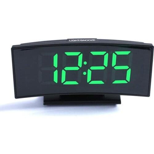 Digital Clock Led Temperature Display Alarm Clock Snooze Night Electronic Watch Desktop Arc-shaped Clocks Despertador
