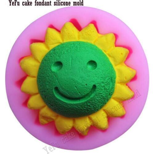 Hot Selling Silicone Sunflower soap Mold Chocolate Cake Decorating Safe Mould For Polymer Clay Crafts DIY Tools F0859