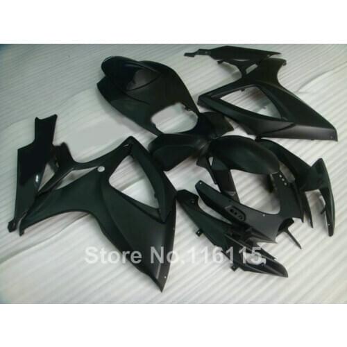 Injection mold fairing kit for SUZUKI GSXR 600 750 K6 K7 2006 2007 all matte black GSX-R600 GSX-R750 06 07 fairings 325
