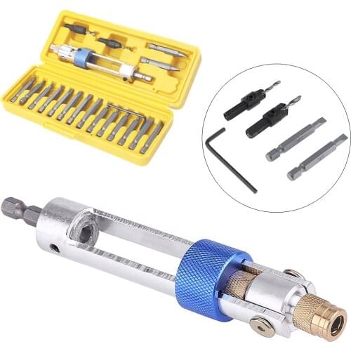 20pcs/set Multi-functional High-speed Steel Double Use Hand Screwdriver Head Countersunk Head Drills With Storage Box