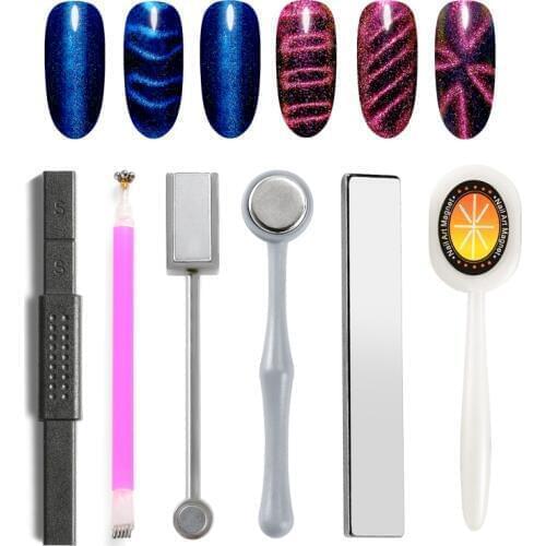 Multy Style Nail Art Magnet Stick Cat Eyes Magnet for Nail Gel Polish 3d Line Strip Effect Strong Magnetic Pen Tools