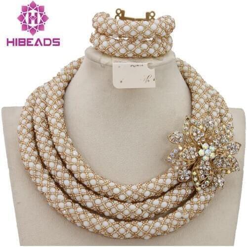 Latest African Wedding Set Marvelous Wedding Jewelry Set Handmade Design Free Shipping BN290