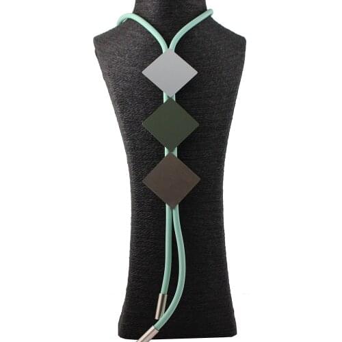 New Square Pendant Necklaces Womens Jewelry Sweater Accessories Necklace Long Collar Chians Festival Girls Gift Vintage