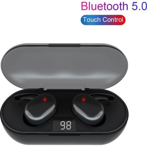 Q2 TWS Bluetooth 5.0 Headset Wireless Noise Reduction Stereo With Display Frequency Digital Sports Music Earplugs