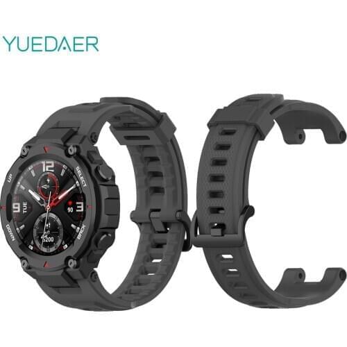 YUEDAER Silicone soft Replaceable Strap for Amazfit T-REX Correa watchband for Xiaomi Huami Amazfit T rex Bracelet wrist band
