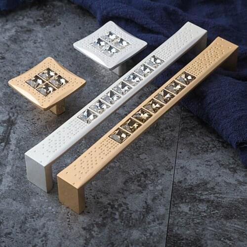 Knobs and Handles Cabinet Pulls Crystal Diamond Handle Modern Minimalist American-style Cabinet Drawer Wardrobe Door Handle