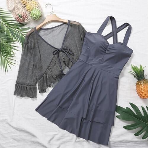 STAERK bigger sizes mm200 jin hot springs covered belly fat thin conservative swimwear swimsuit female students connected