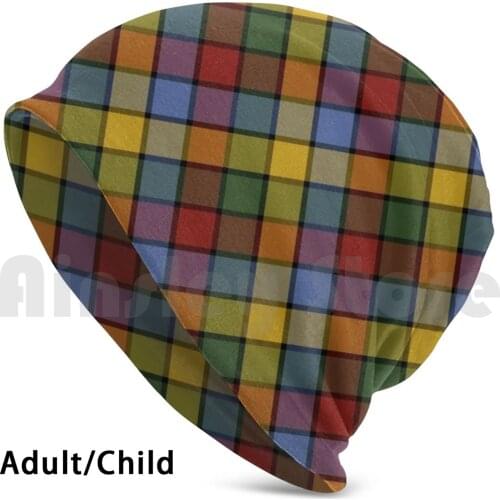 Just Checking Beanies Knit Hat Hip Hop Tartan Check Checked Rainbow Yampimon Spectrum Polychrome Polychromatic