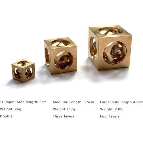 1PC Fine Polishing Brass Cube DIY Personalized Accessories EDC Knife Beads Lanyards Jewelry Making Accessories