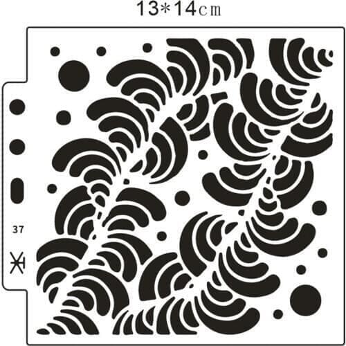 13*14cm waves Cover templat scrapbook stencils spray plastic mold shield DIY cake hollow Embellishment printing lace ruler