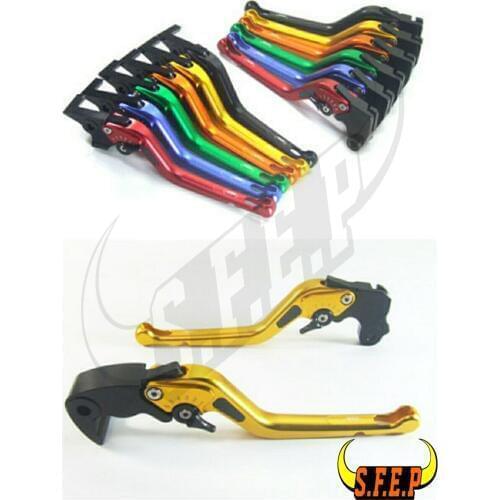 3D Long CNC Adjustable Motorcycle Brake and Clutch Levers with Carbon Fiber Inlay For Yamaha FJR 1300 2004-2017