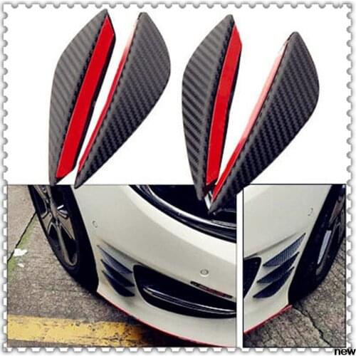 4Pcs Fiber Car Spoiler Canards Front Bumper fin for Peugeot 206 307 406 407 207 208 308 508 2008 3008 4008